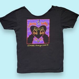 Allison Wonderland artist merchandise T-shirt ‘Climate change is real’